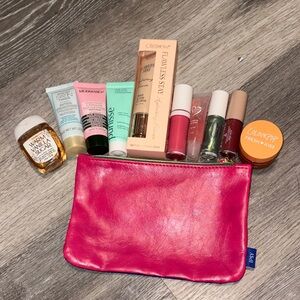 Random light makeup set with Pink Ipsy pouch